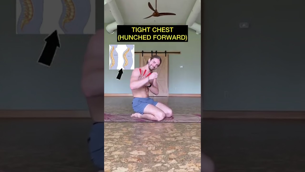 Ways to release stiffness from the chest region! #chestpain #cheststiffness #roundedback #hunchback
