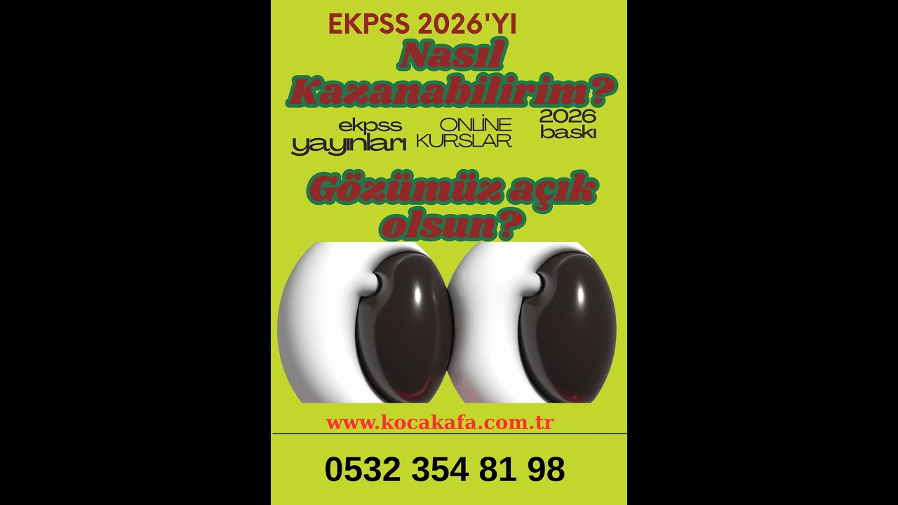 EKPSS 2026'yı nasıl çalışarak kazanabilirim? Youtube KOcakafa canlı yayın 8 Mart 2026 saat 14.00