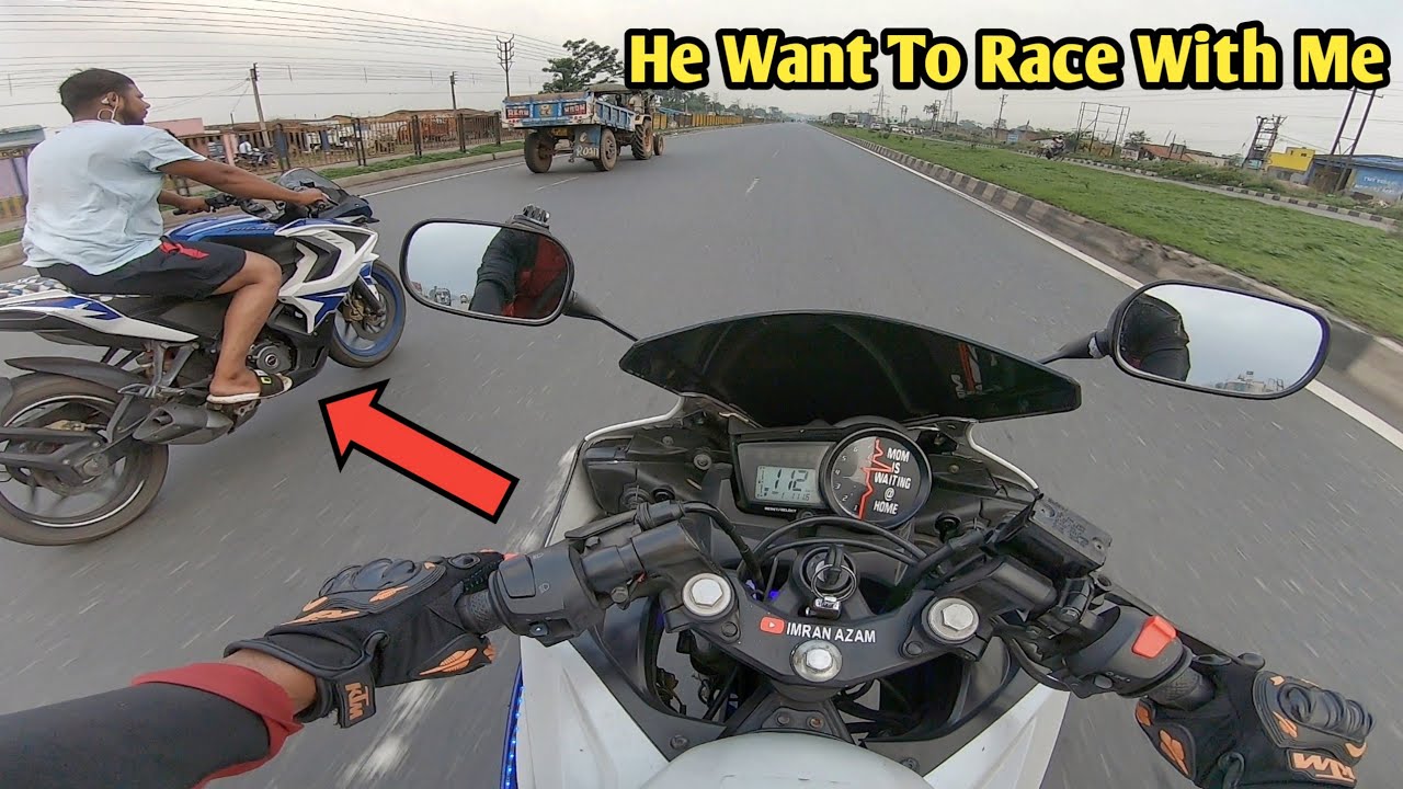 He Want To Race With Me || R15 v2 VS Rs200 || Street Race || Motovlog