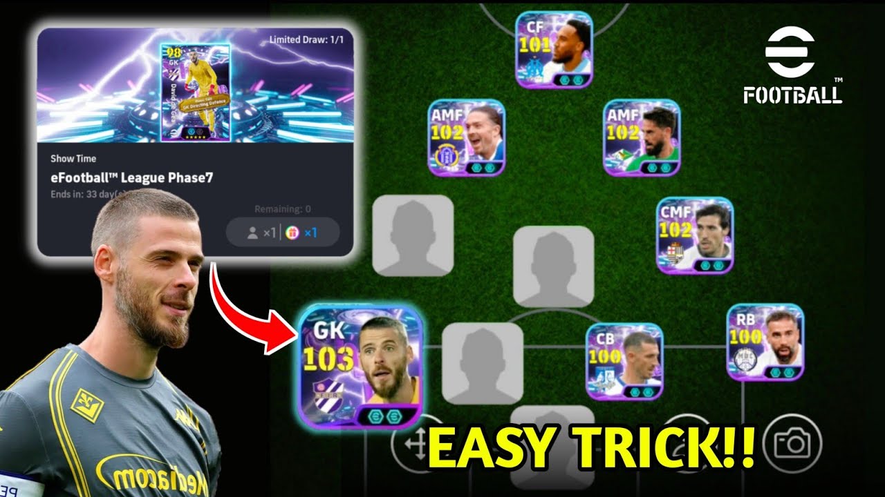 Простые способы получить Дэвида Де Хеа БЕСПЛАТНО в eFootball 2026 Mobile 🔥😱 Дэвид Де Хеа из Showt...