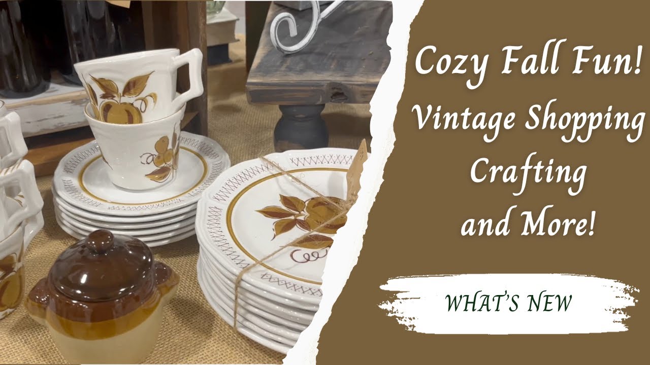 A COZY FALL DAY  🍁 VINTAGE TREASURES 🍁 A COTTAGECORE CRAFT PROJECT & MORE #cottagestyle #falldecor