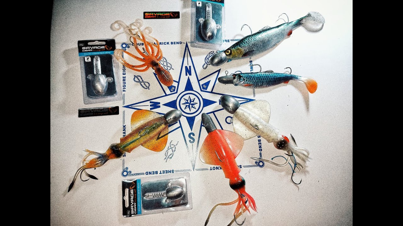 Montaggio esche SAVAGE GEAR: 3D LB Swim Squid e 4D Herring Shad
