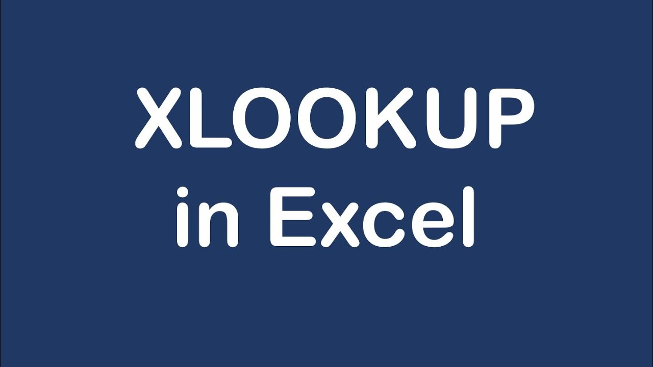 XLOOKUP in Excel