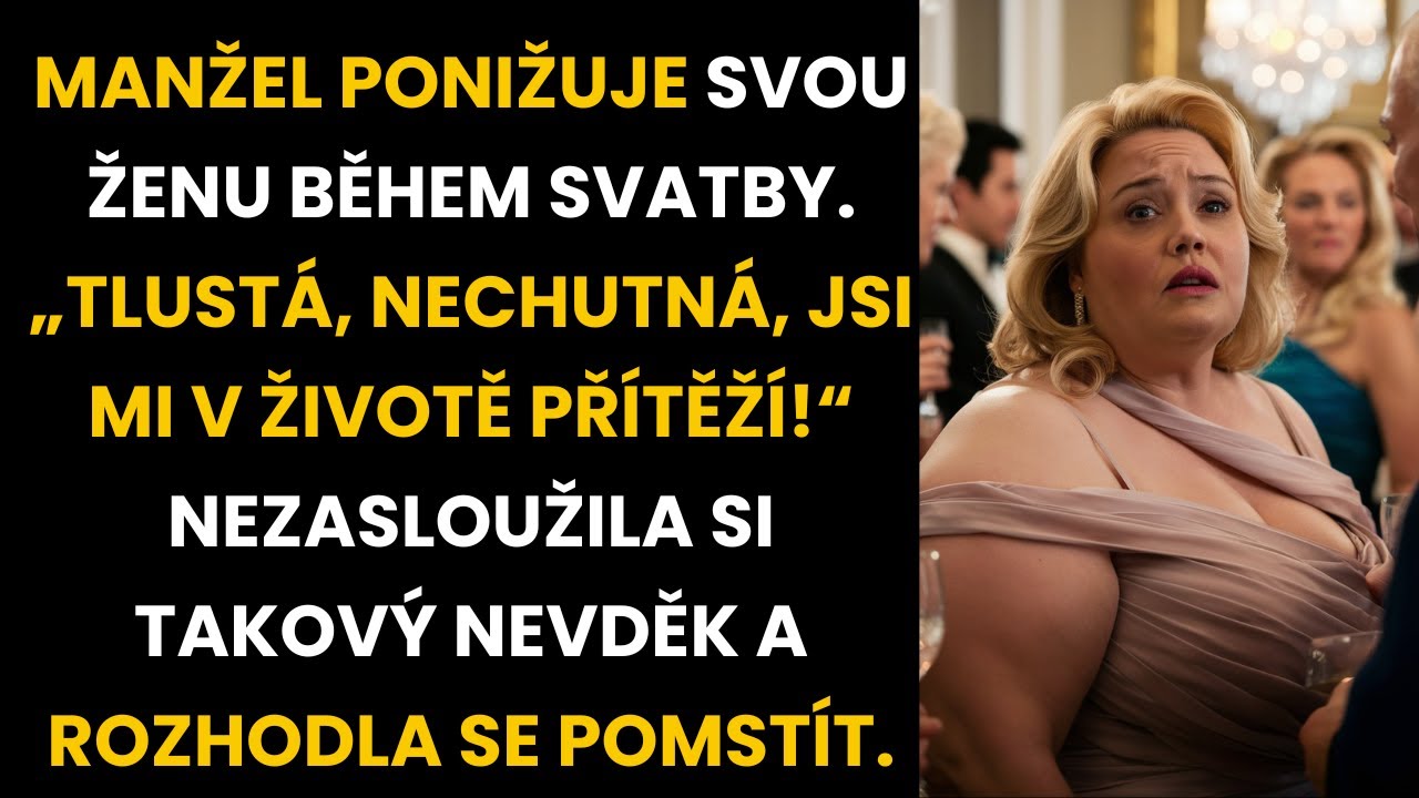 MANŽEL PONIŽUJE SVOU ŽENU BĚHEM SVATEBN&Iacute; HOSTINY. &bdquo;TLUST&Yacute; SLOB