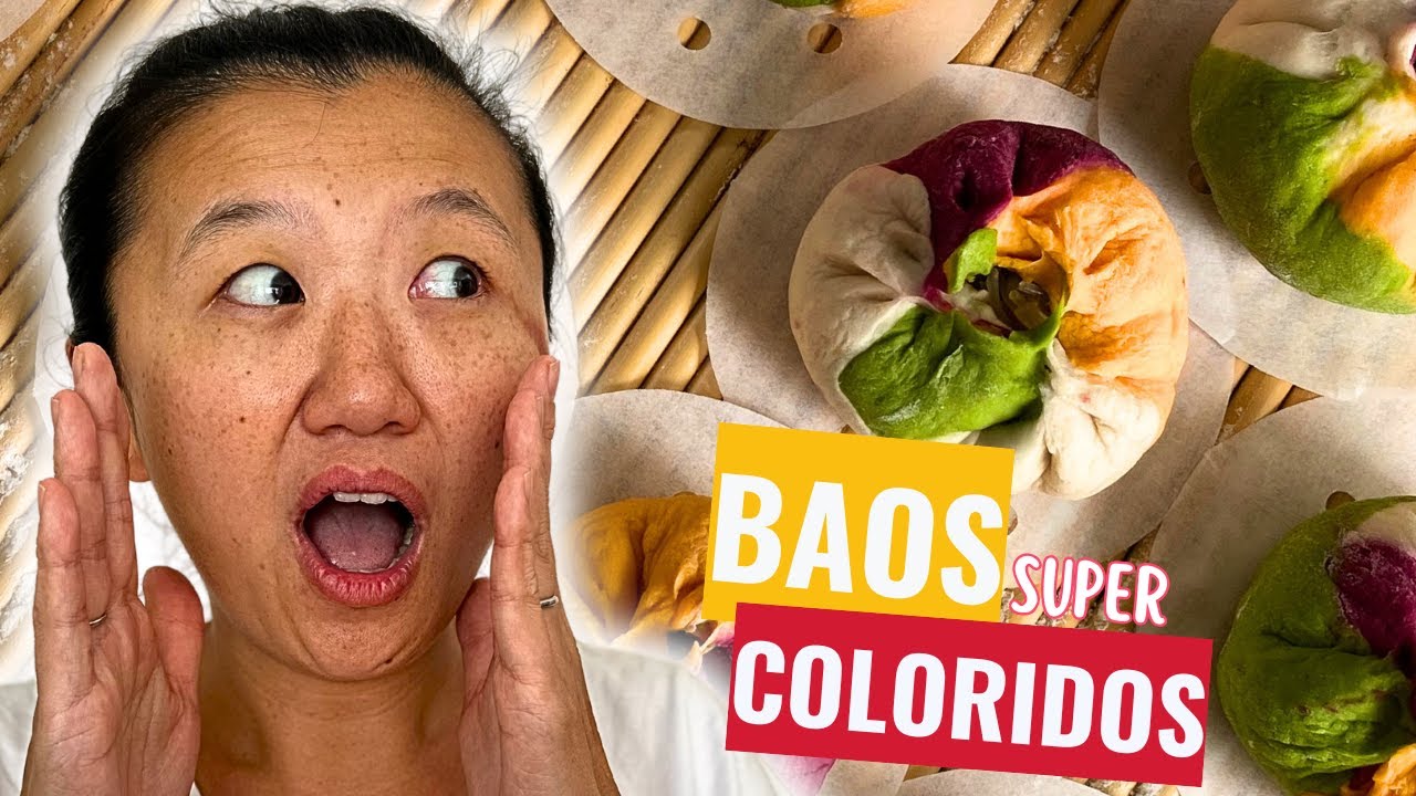 Como hacer bao chino mas lindos!!! ✨  🥢 | Veggie bao | How to make colorful  baozi | Karina gao