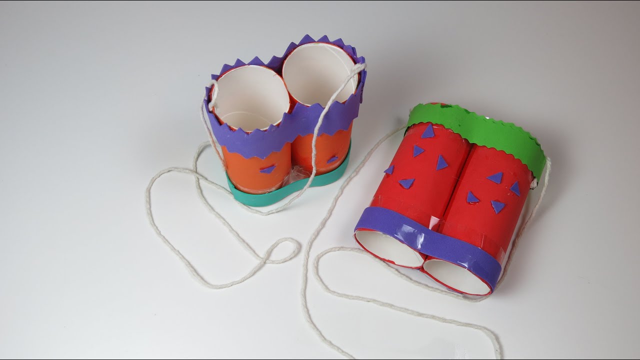 DIY Binoculars with Toilet Paper Roll. Eco-friendly Bird Finders Binoculars
