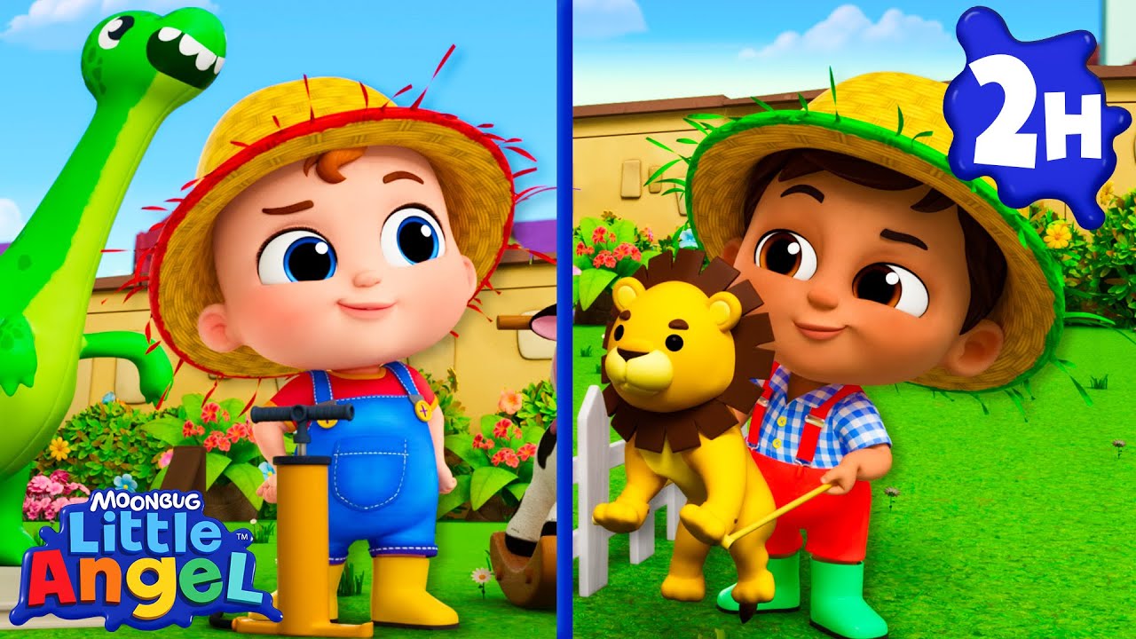 Old MacDonald's CRAZY Farm! | 📖Little Angel📖Moonbug Kids📖Learning Corner