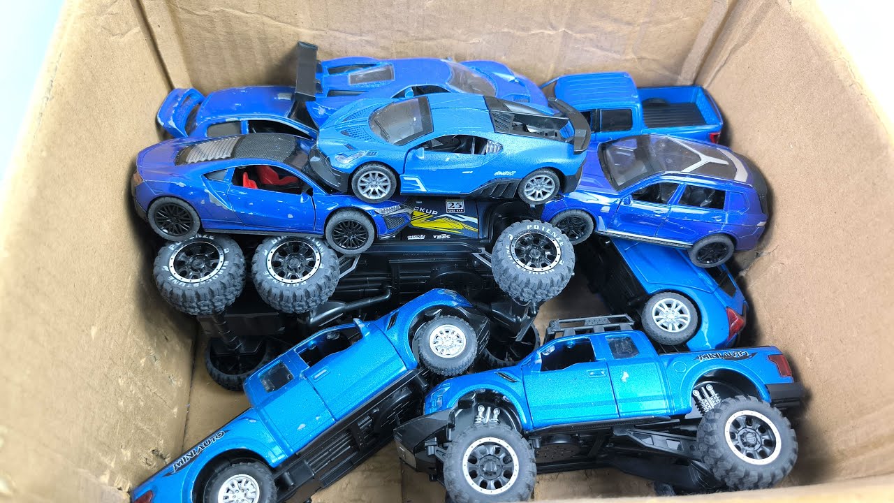 Box Full of Model Cars -Mazda Mx5, Koenigesgg Jesko, Lamborghini Scv12, Byd Yang Wang U8, Toyota Car