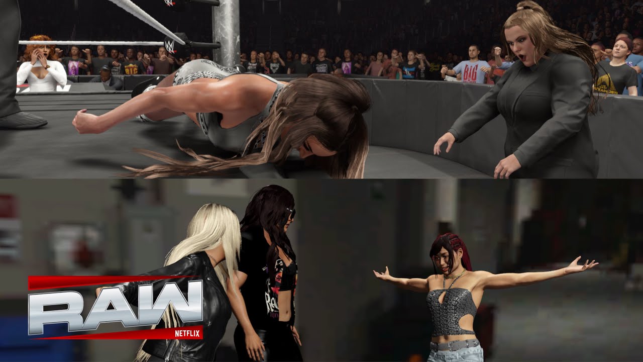 WWE 2K25 RAW - BRITT BAKER (W/ HAYTER) VS PIPER NIVEN (W/ GREEN) + IYO SKY CONFRONTS LIV MORGAN