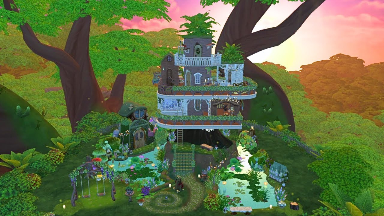 Whimsical Fairy Treehouse... in a tree | The Sims 4 speed build