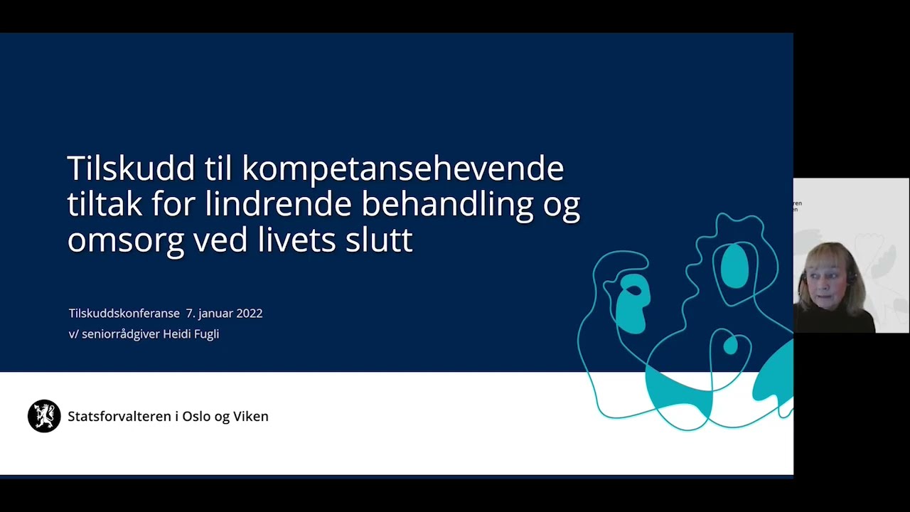 Tilskudd til kompetansehevende tiltak for lindrende behandling og omsorg ved livets slutt