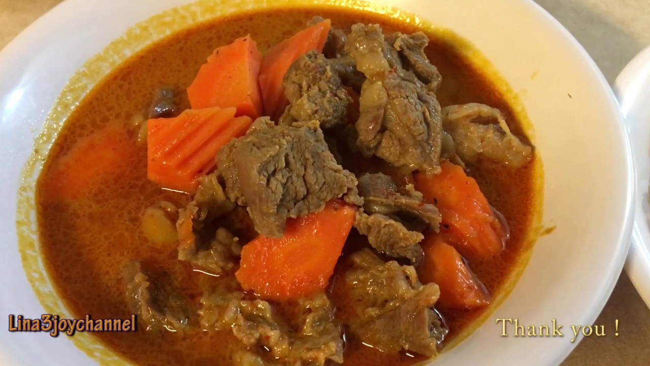 Khmer food Kary sach kor/ Yummy and easy Beef curry