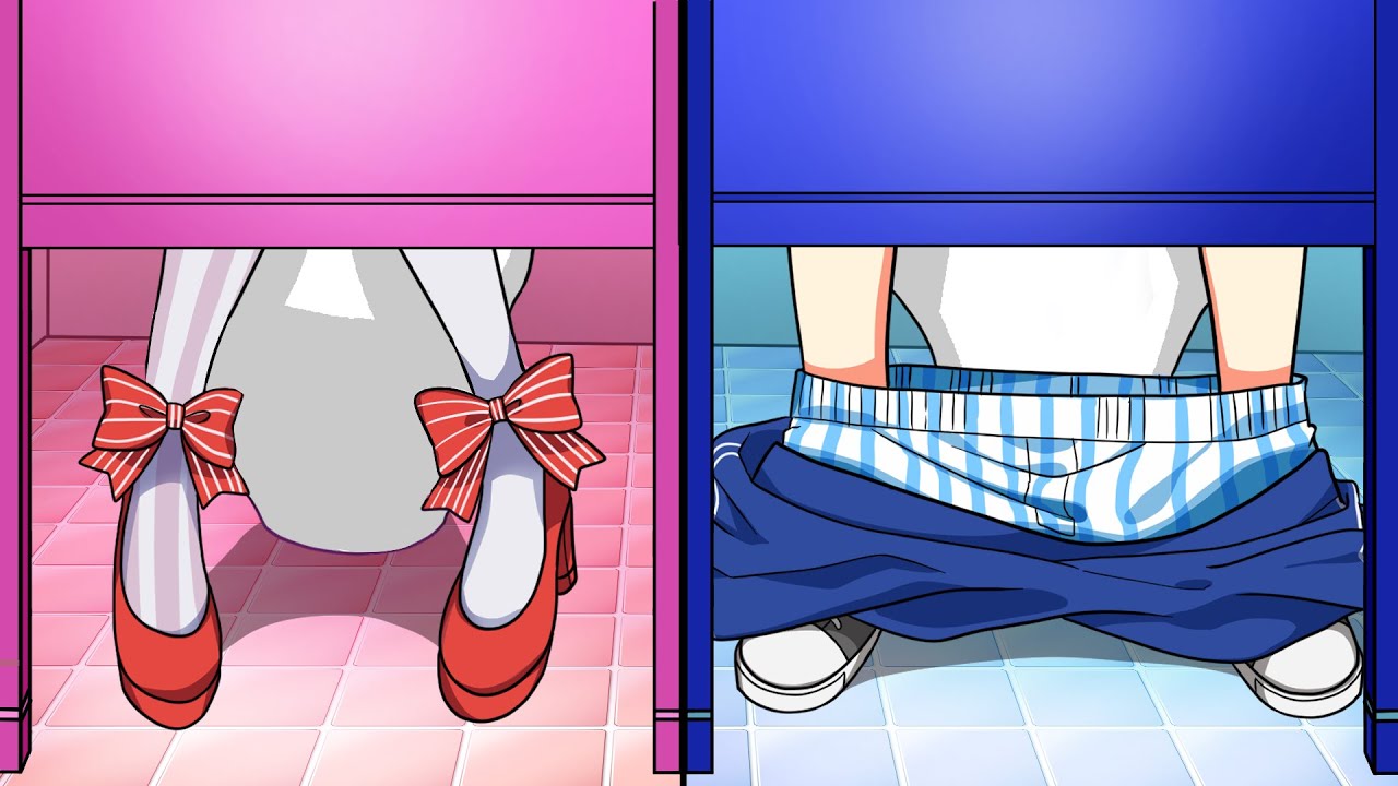 公衆トイレのドアの下が空いている理由【アニメ】【漫画動画】
