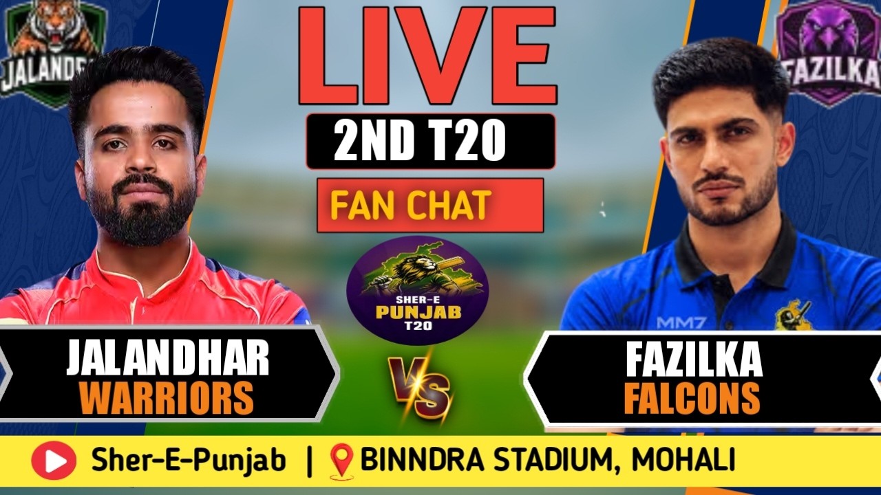 🔴LIVE: Jalandhar vs Fazilka | 2nd T20 | Sher-E-Punjab T20 2026 | Live Cricket Score & Fan Commentary