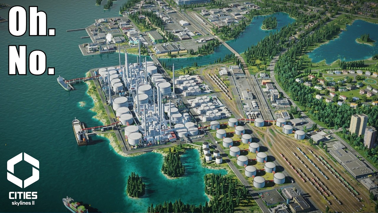 Massive Oil Refinery Industry | Cities Skylines 2