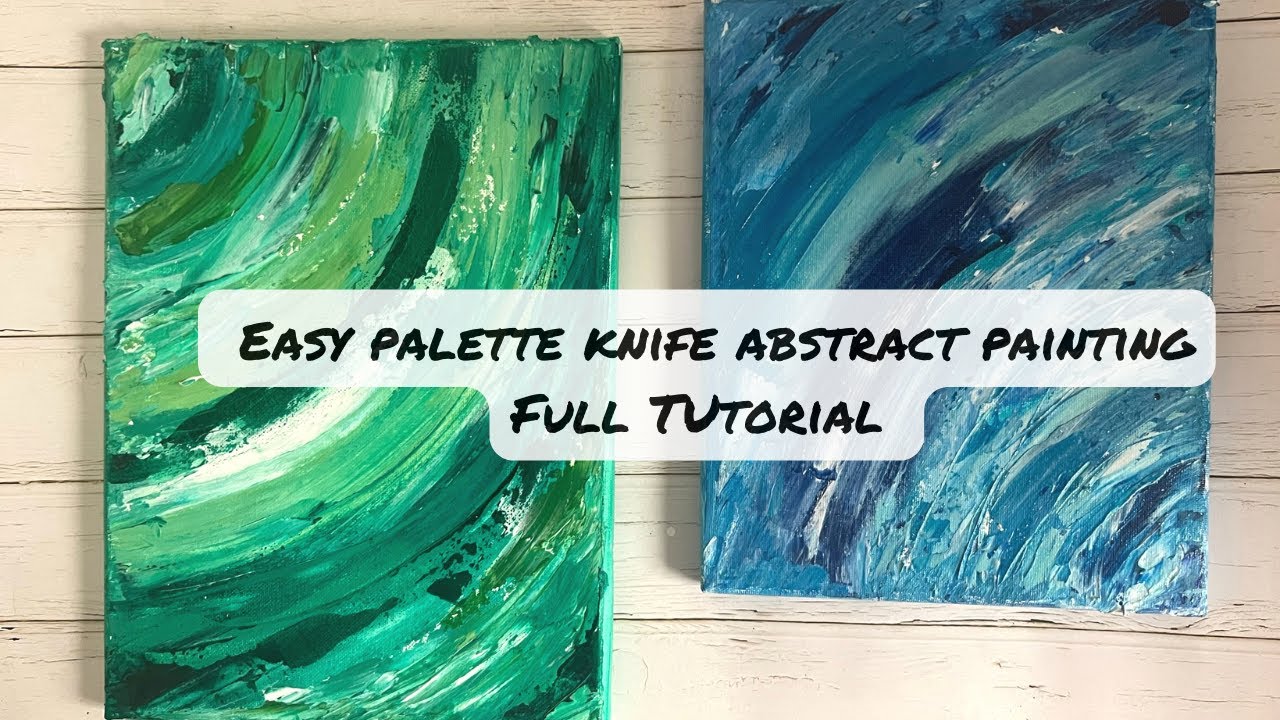 abstract palette knife painting for beginners