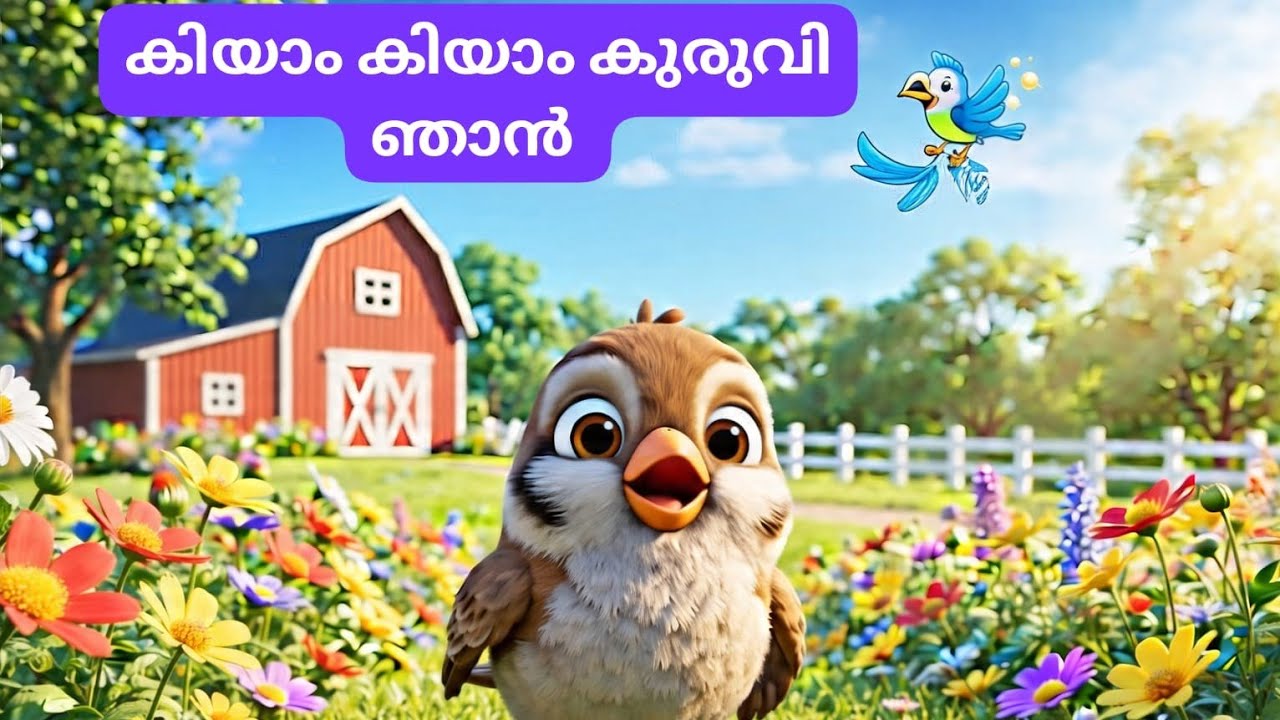 Kiyam Kiyam Kuruvi Njan | Malayalam Animated Song Video | Kids Nursery Song