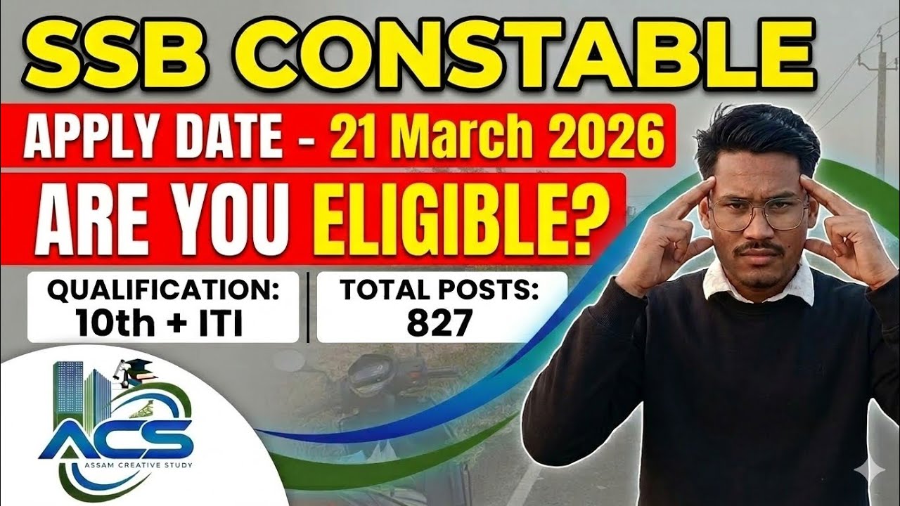 SSB CONSTABLE TRADESMAN 2026 apply 827 VACANCY