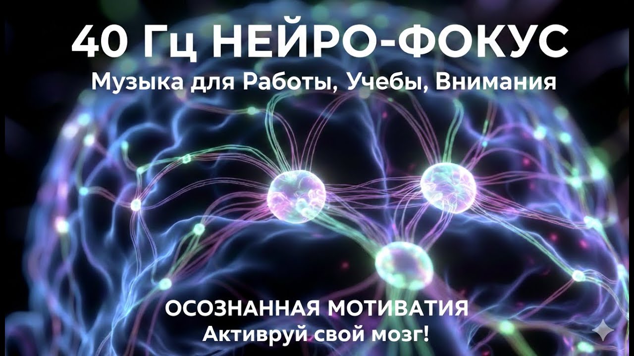 ⚡️ 40 Гц ГАММА-ВОЛНЫ: Музыка для Работы, Учебы, Внимания
