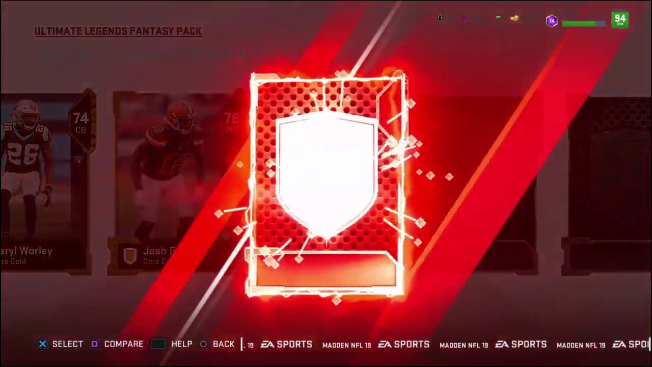 Ultimate Legends Fantasy Packs Opening Madden 19 Ultimate Team