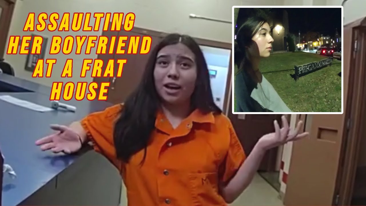 Girl Assaults her Cheating Boyfriend at a Frat House and Gets Arrested