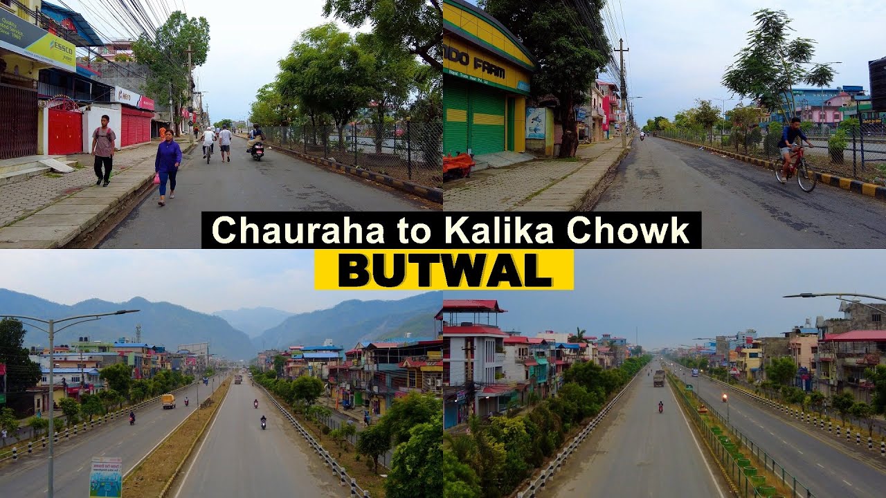 BUTWAL Morning Walk 4k - Chauraha to Kalika Chowk 2023🇳🇵