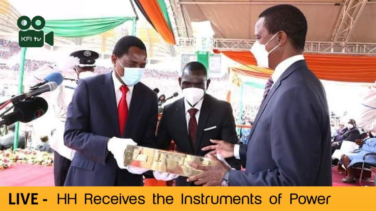 EDGAR LUNGU hands over the INSTRUMENTS OF POWER to HAKAHINDE HICHILEMA Zambia's 7th President