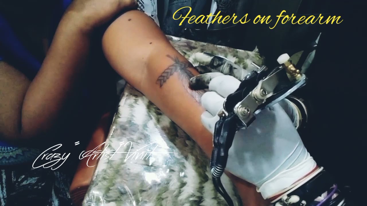 Tattoo forearm feathers❤