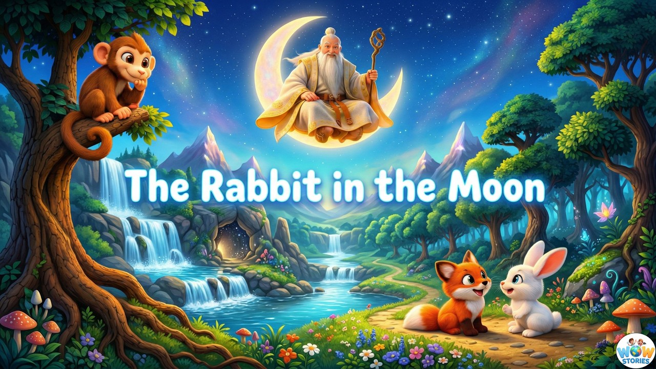 🌙🐰 The Rabbit in the Moon | Magical Bedtime Story for Kids | A Japanese story for Kids