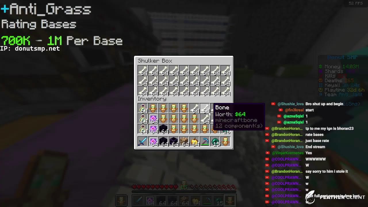 150M LOOTDROP RIGHT NOW | Donutsmp.net | 1M Per base |