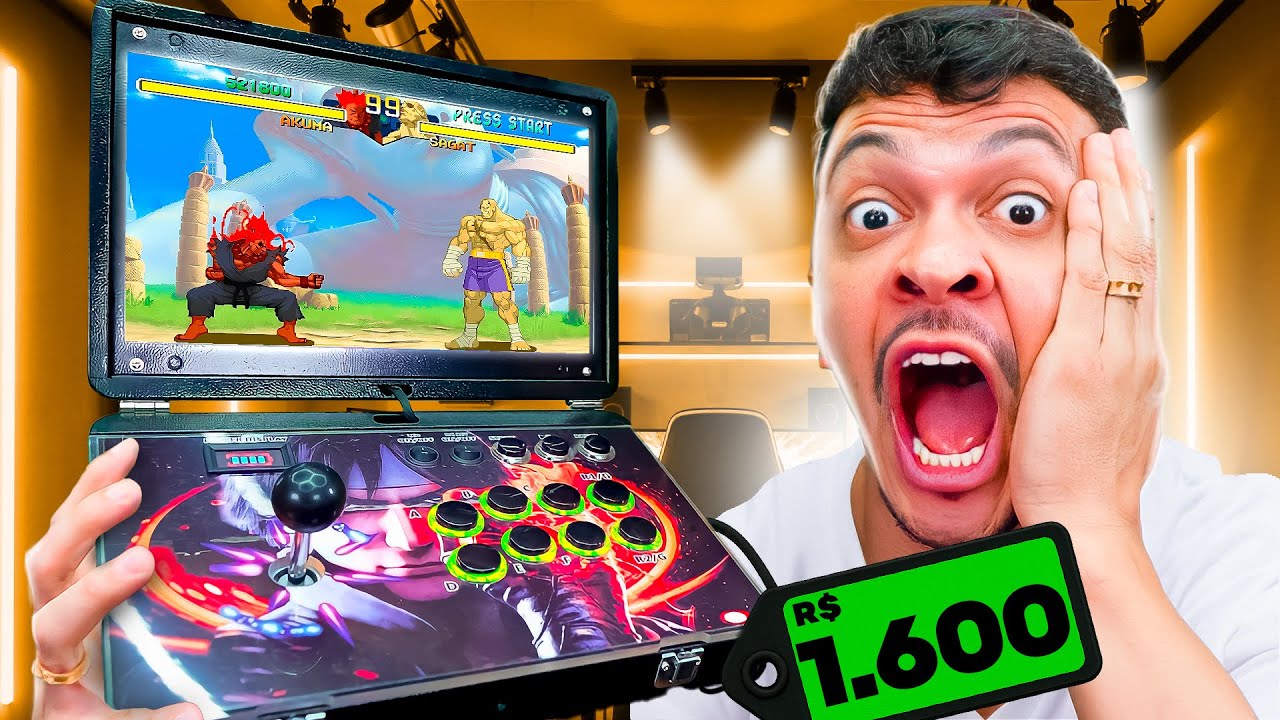 COMPREI um FLIPERAMA PORTÁTIL!! será que é bom?? 😱😱