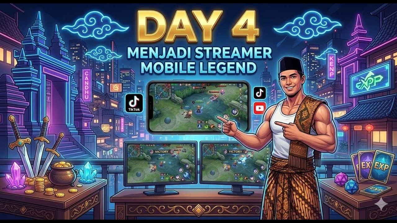 DAY 4 JADI STREAMER | MOBILE LEGEND #mediashareon