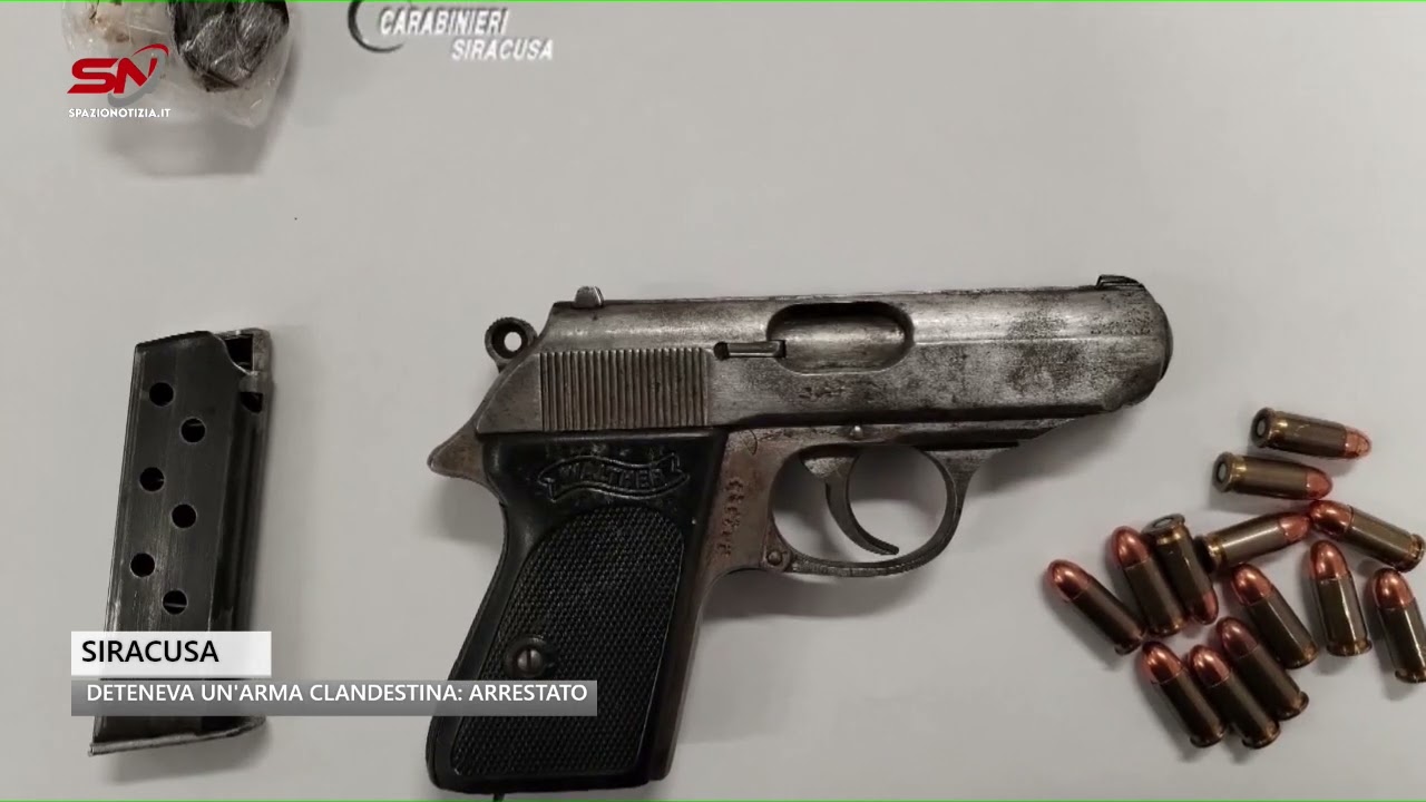 Era in possesso di una pistola con matricola abrasa: 27enne arrestato dai carabinieri a Siracusa