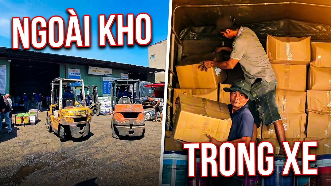 Xe tải đi bắc nam liên tục kho lên xuống hàng hóa tiếp nhận liên tục