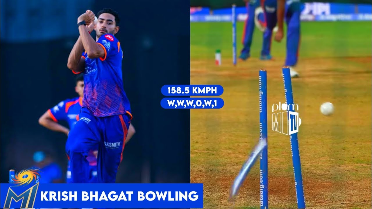 Who is Krish Bhagat? Krish Bhagat Bowling in MI | Krish Bhagat Batting in IPL