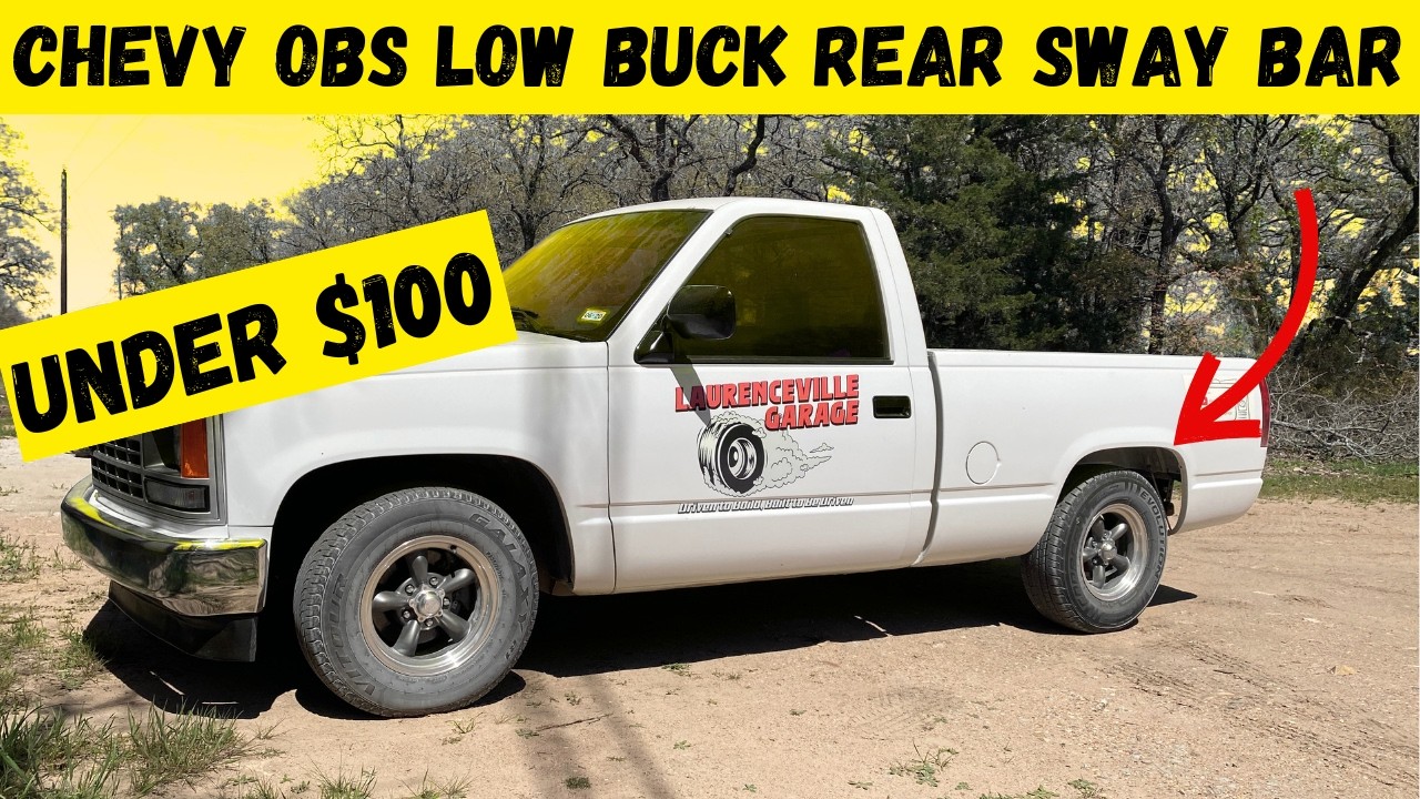 88-98 Chevy GMC OBS C1500 Truck Rear Sway Bar Upgrade with 2000+ Suburban Tahoe Bar for UNDER $100