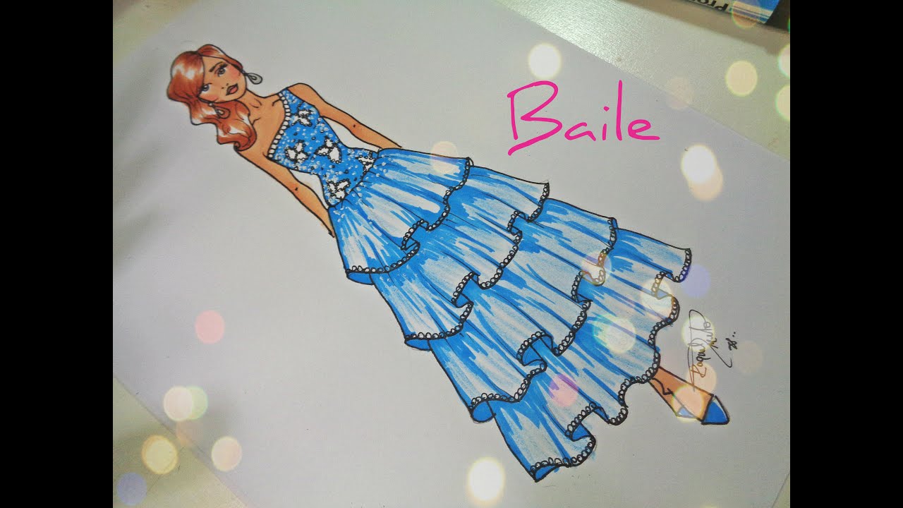 Desenho de Moda - Vestido Formatura (baile)