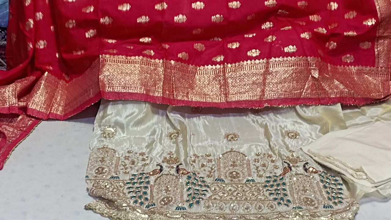 Golden simer hand work k suit Banarsi duptta k havy party wear suit (9991851775)