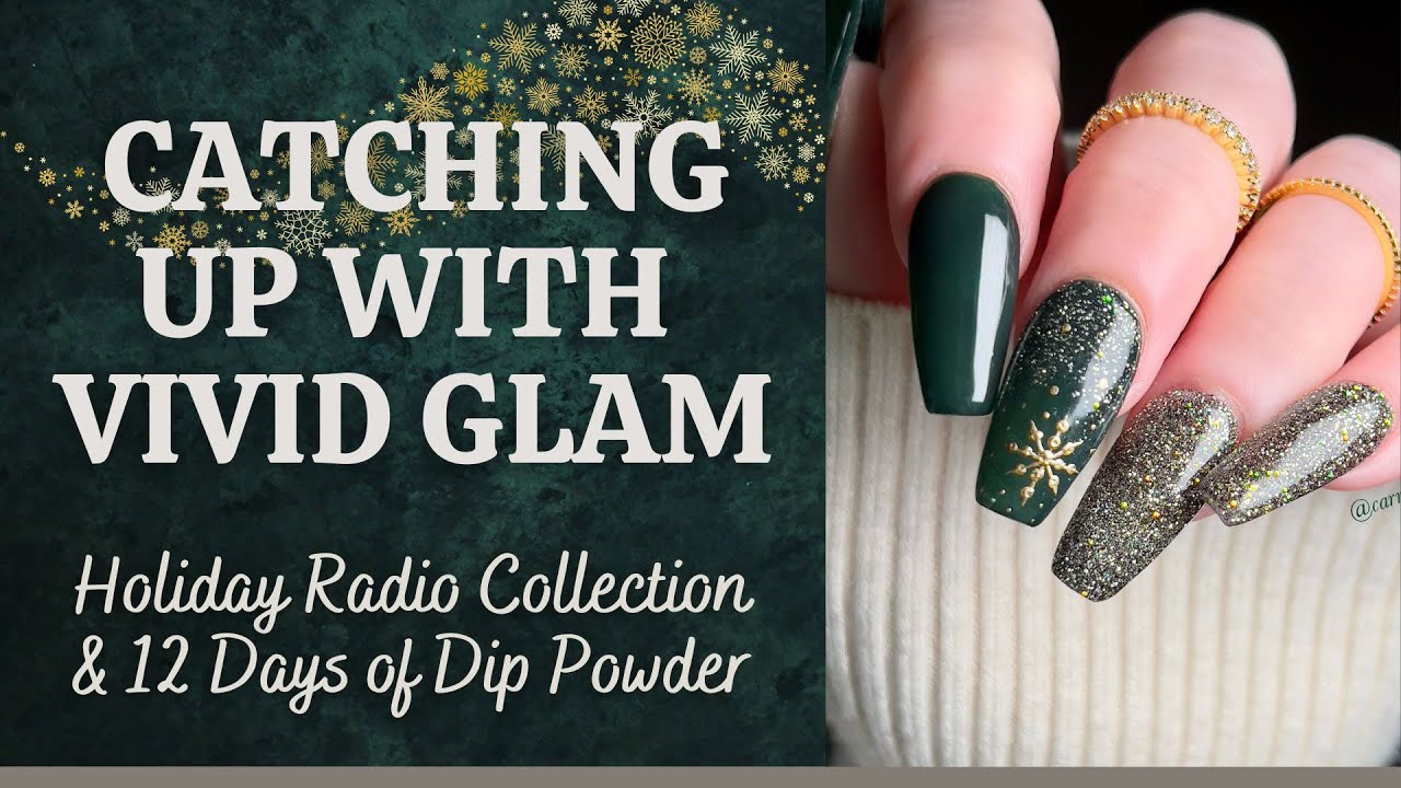 НОВИНКА от Vivid Glam Co // Коллекция Holiday Radio // Зимний пудровый маникюр в домашних условиях
