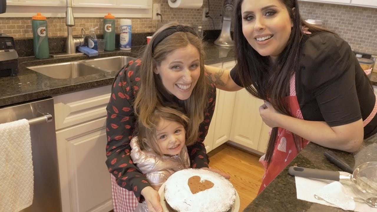 TORTA CUORE BUDINO AL CIOCCOLATO ALLA CLIO CON GRACE E GIULIANA 🍫