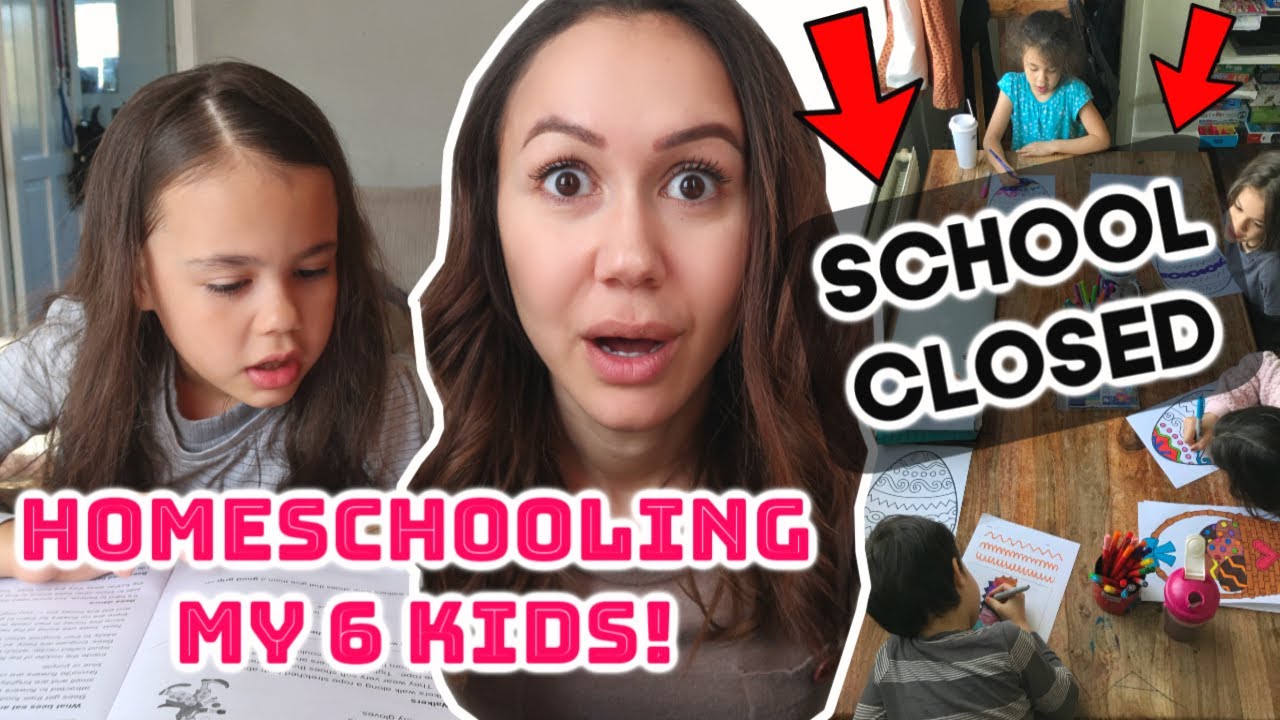 HOMESCHOOLING MY 6 KIDS!!!🎓 ** SCHOOL IS CLOSED** #129 VLOG