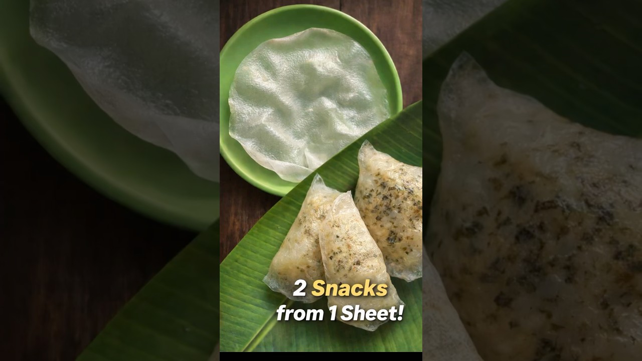 2 Snacks from 1 Rice Paper Sheet | Easy 5-Minute Snack | No Maida Snack!