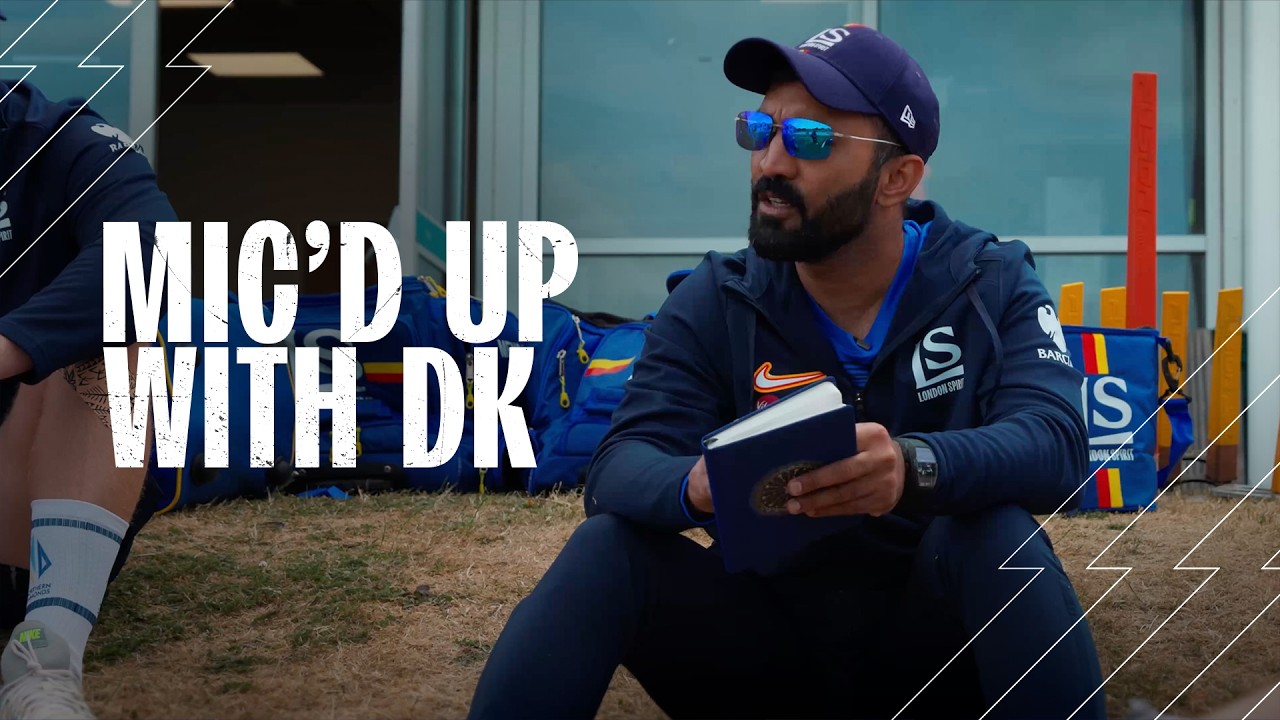 Mic'd up with Dinesh Karthik at London Spirit training