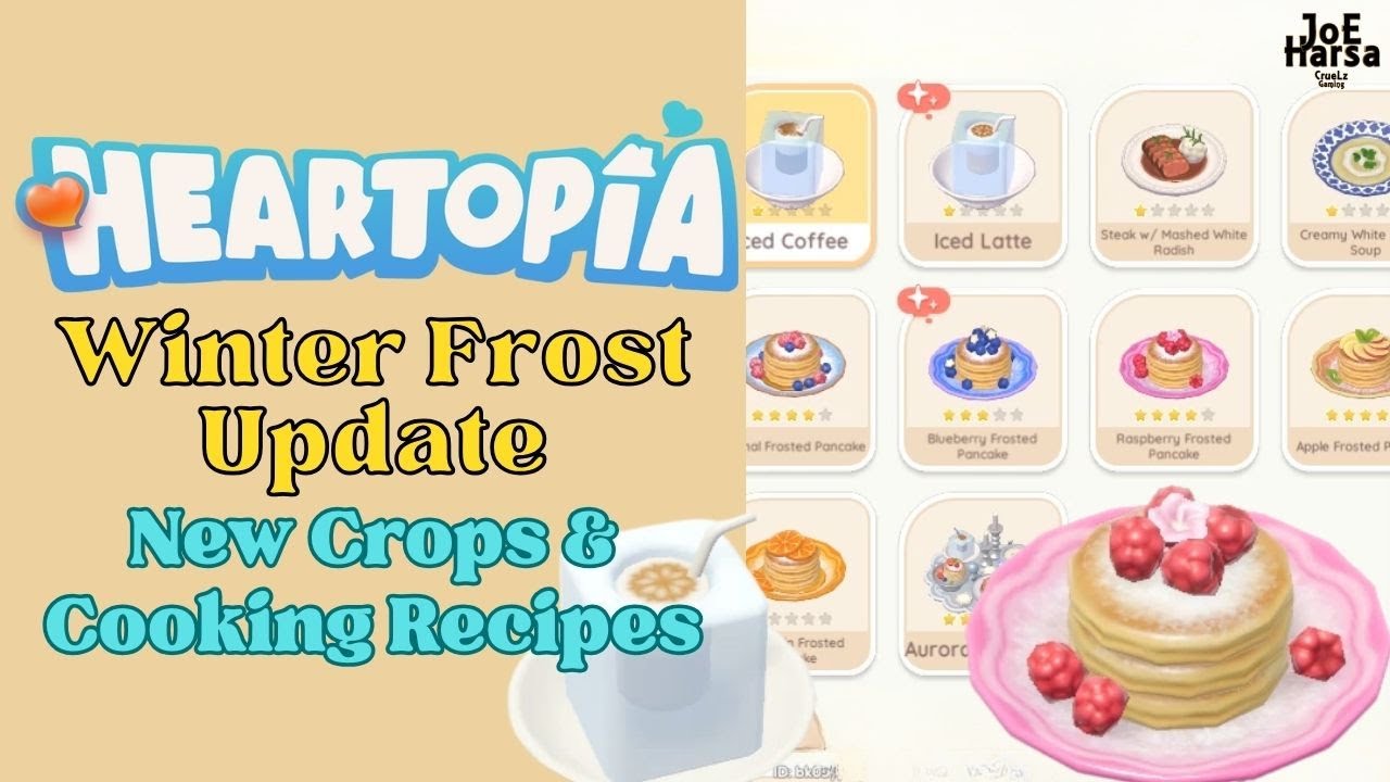 Heartopia Winter Frost Update | New Crops & Cooking Recipes