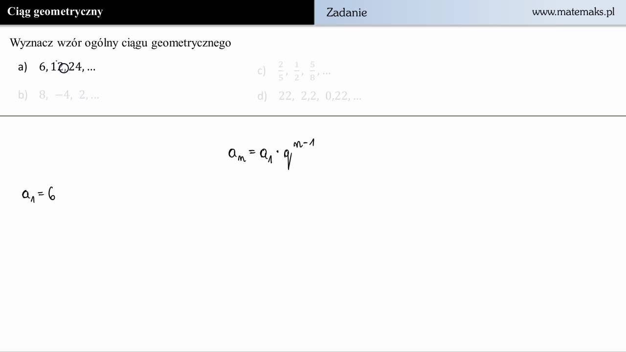 Ciąg geometryczny - zadanie 1a