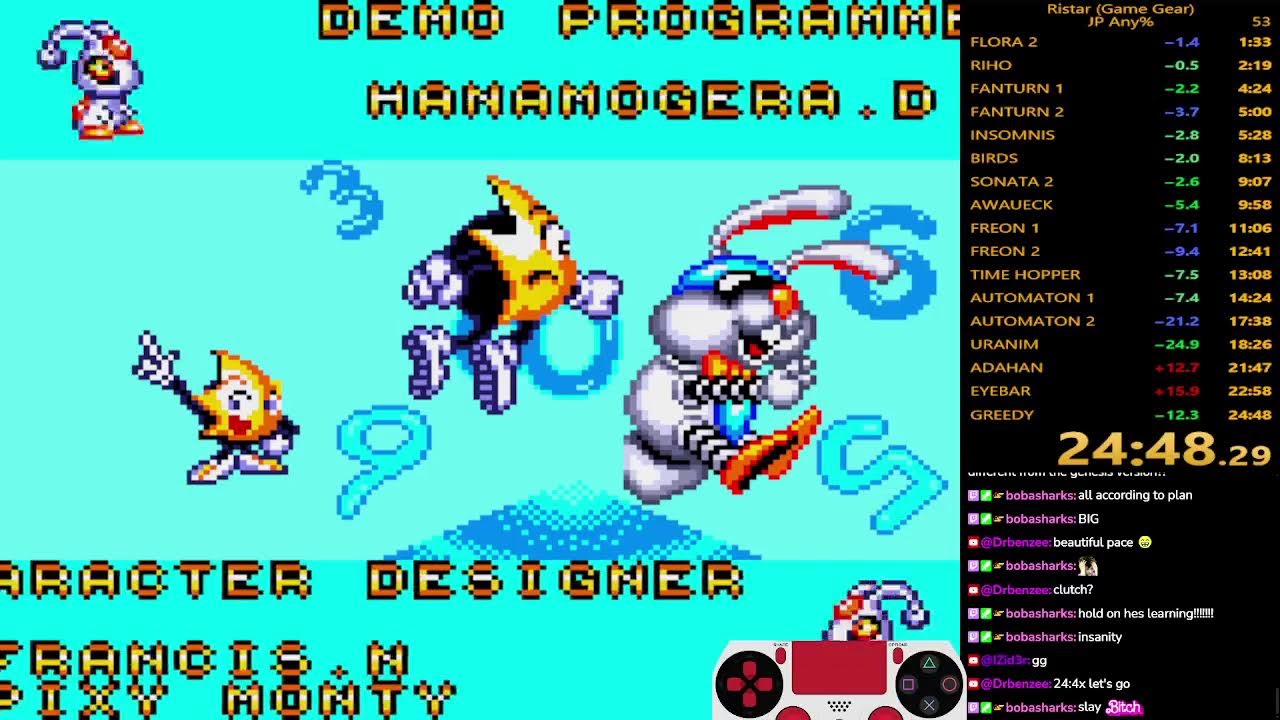 Ristar - Going back to JP Game Gear any% runs after my Improvements
