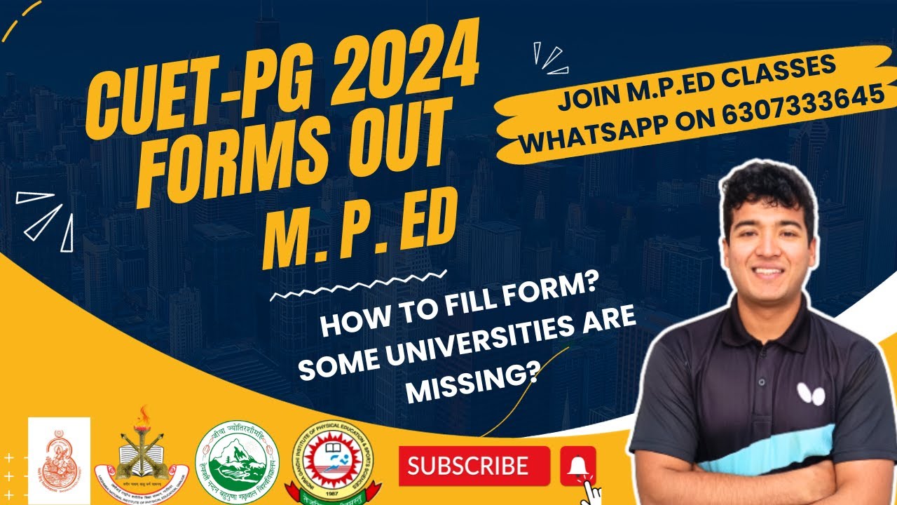 CUET PG MPEd forms out but no LNIPE/BHU/HNBGU ? | Physical Education India
