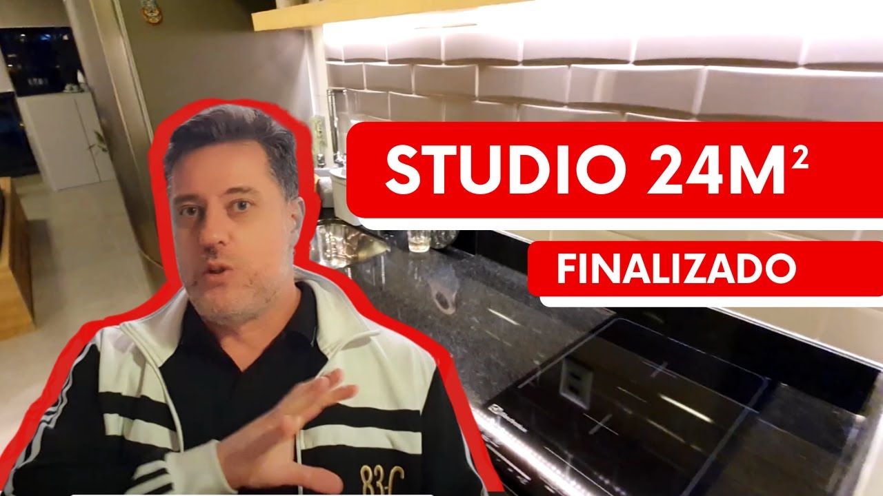 Tour pelo Studio pronto de 24m2 em Pinheiros  - Arquiteto Glaucio