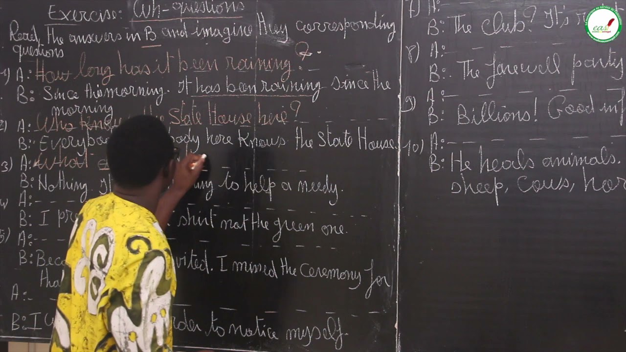 Exercices - Seconde - Anglais : Wh-questions / Mr. Zally