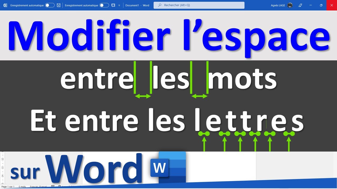 Modifier l'espace entre les mots sur Word et &eacute;largir l'espace des lettres dans un document Word